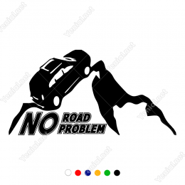 Yol Yok, Sıkıntı Yok. No Road No Problem Offroad Dakar Sticker Araba Sticker, Oto Sticker, Araba Çıkartmaları, Jeep için Aksesuarlar, 4X4 Sticker, Laptop ve Duvar için
