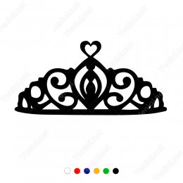 Zarif Prenses Tacı Sticker Yapıştırma 