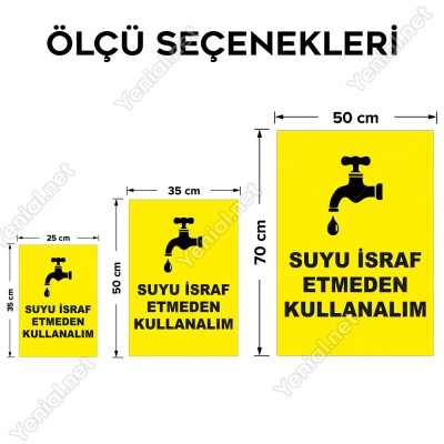 Suyu İsraf Etmeden Kullanalım Levhası