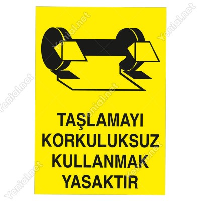 Taslamayı Korkuluksuz Kullanmak Yasaktır Levhası