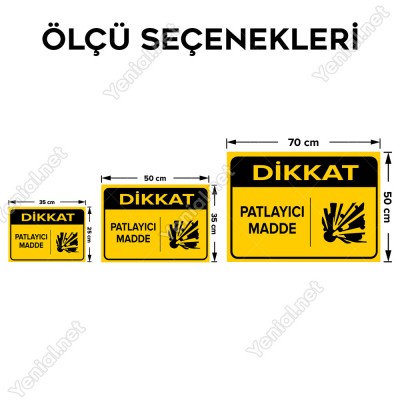 Dikkat Patlayıcı Madde Levhası