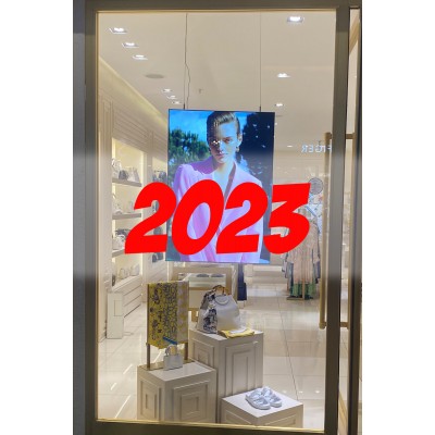 Yeni Yıl Süslemesi 2023 Yazısı Sticker Çıkartma