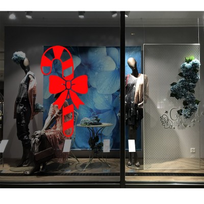 Yılbaşı Süslemeleri Kurdela Süslemeli Değnek