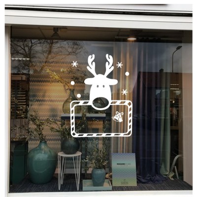 Yılbaşı Süslemeleri Sevimli Geyik Yavrusu Sticker Çıkartma