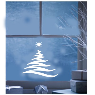 Yılbaşı Süslemeleri Zigzak Çam Ağacı Sticker Çıkartma