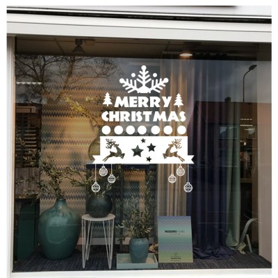 Yılbaşı Süslemeleri Marry Chırıstmas Sticker Yapıştırma