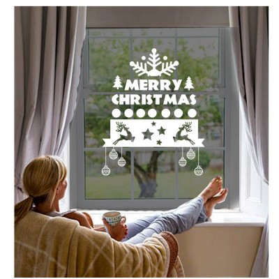 Yılbaşı Süslemeleri Marry Chırıstmas Sticker Yapıştırma