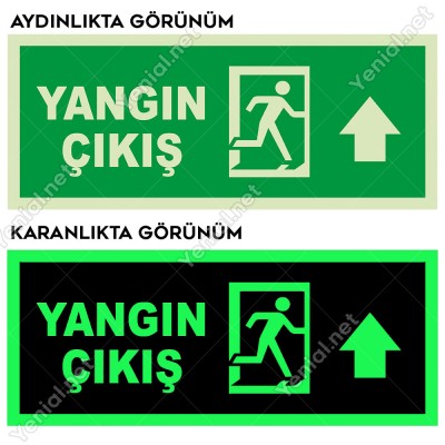 Yangın Çıkışı İleri Ok Lümen Folyo Levhası