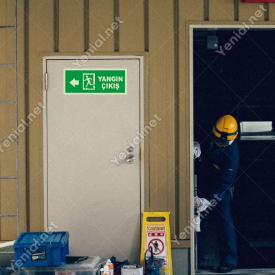 Yangın Çıkışı Sol Ok Lümen Folyo Levhası