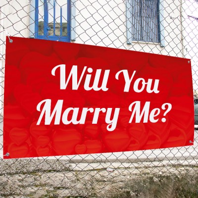 Will You Marry Me Evlilik Teklifi Afişi Pankartı