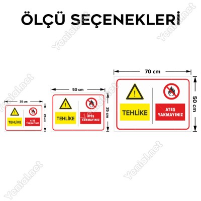 Tehlike Ateş Yakmayınız Levhası