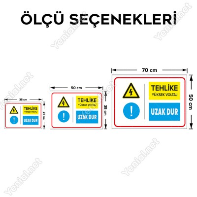 Tehlike Yüksek Voltaj Uzak Dur Levhası