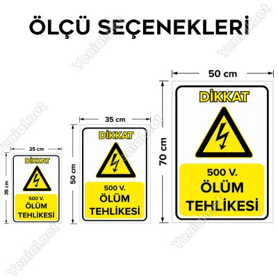 500 V. Ölüm Tehlikesi Levhası