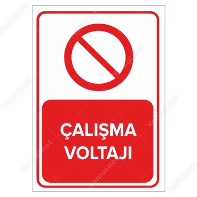 Çalışma Voltajı Levhası