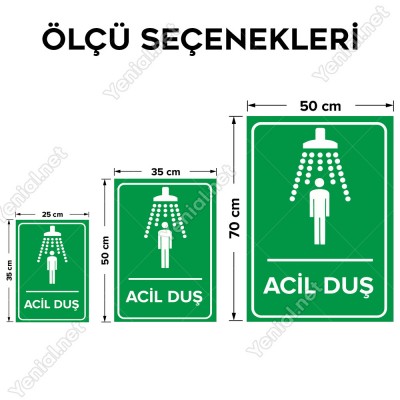 Acil Duş Levhası