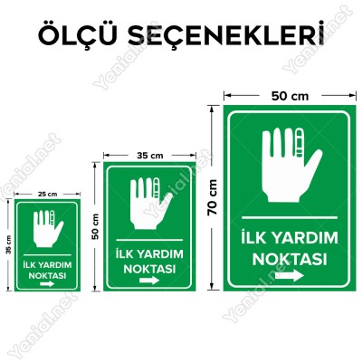 İlk Yardım Noktası Sağ Ok Levhası