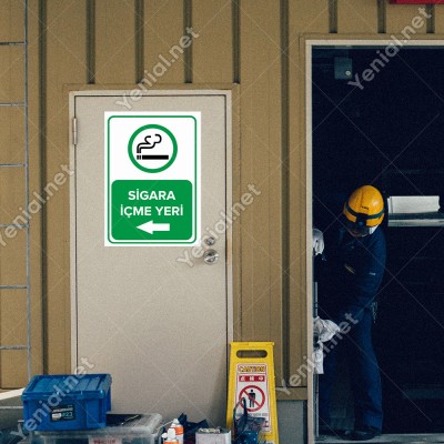 Sigara İçme Yeri Sol Ok Levhası
