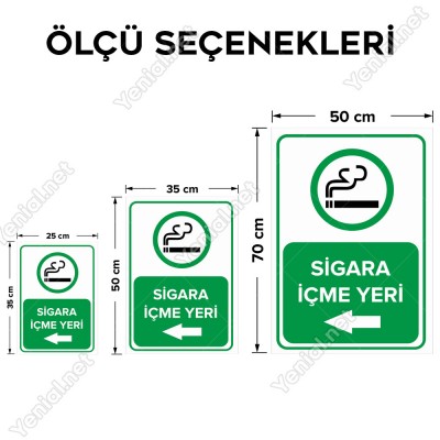 Sigara İçme Yeri Sol Ok Levhası