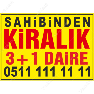 Sahibinden Kiralık 3+1 Daire Afişi