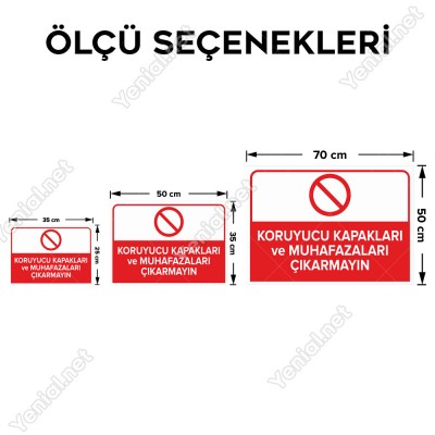 Koruyucu Kapakları ve Muhafazaları Çıkarmayın Levhası