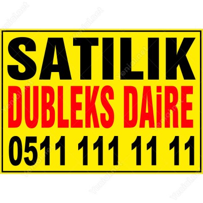 Satılık Dubleks Daire Branda Afişi