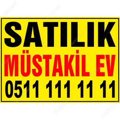 Satılık Müstakil Ev Branda Afişi