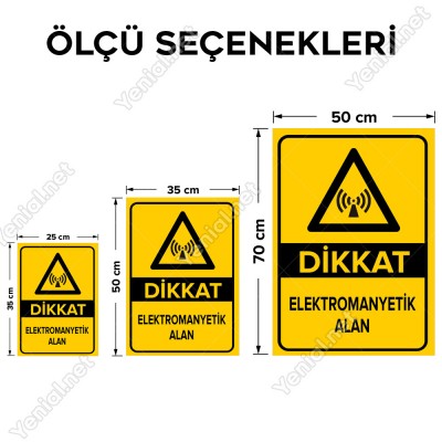 Dikkat Elektromanyetik Alan Levhası
