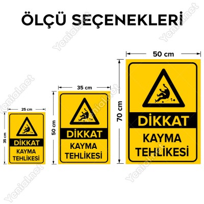 Dikkat Kayma Tehlikesi Levhası