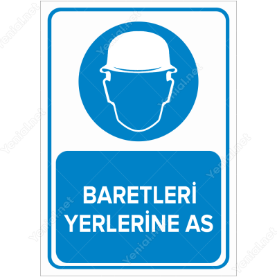 Baretleri Yerlerine As Levhası