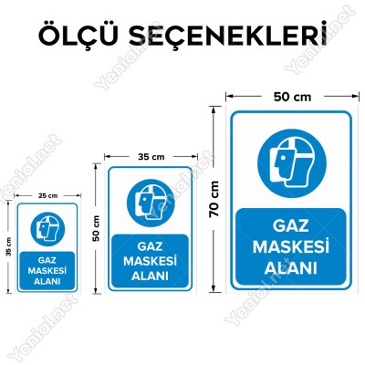 Gaz Maskesi Alanı Levhası