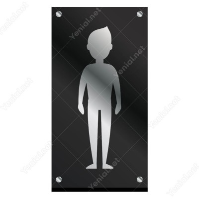 Bay Wc Siyah Şekilli Yönlendirme Levhası