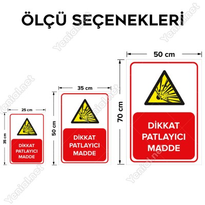 Dikkat Patlayıcı Madde Levhası