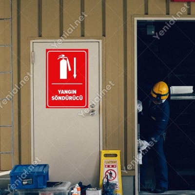 Yangın Söndürücü Aşağı Ok Levhası