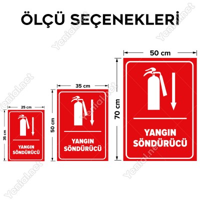 Yangın Söndürücü Aşağı Ok Levhası