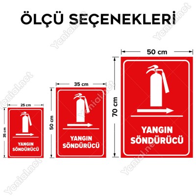 Yangın Söndürücü Sağa Ok Levhası