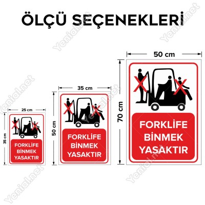 Forklife Binmek Yasaktır Levhası