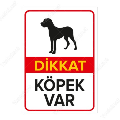 Dikkat Köpek Var Levhası Great Dane