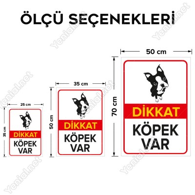 Dikkat Köpek Var Levhası / Sevimli Boston Terrier